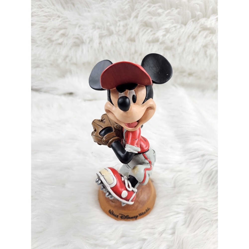 LARGE RETRO Mickey Mouse Pitching Bobble bead Baseball Disneyana Rare